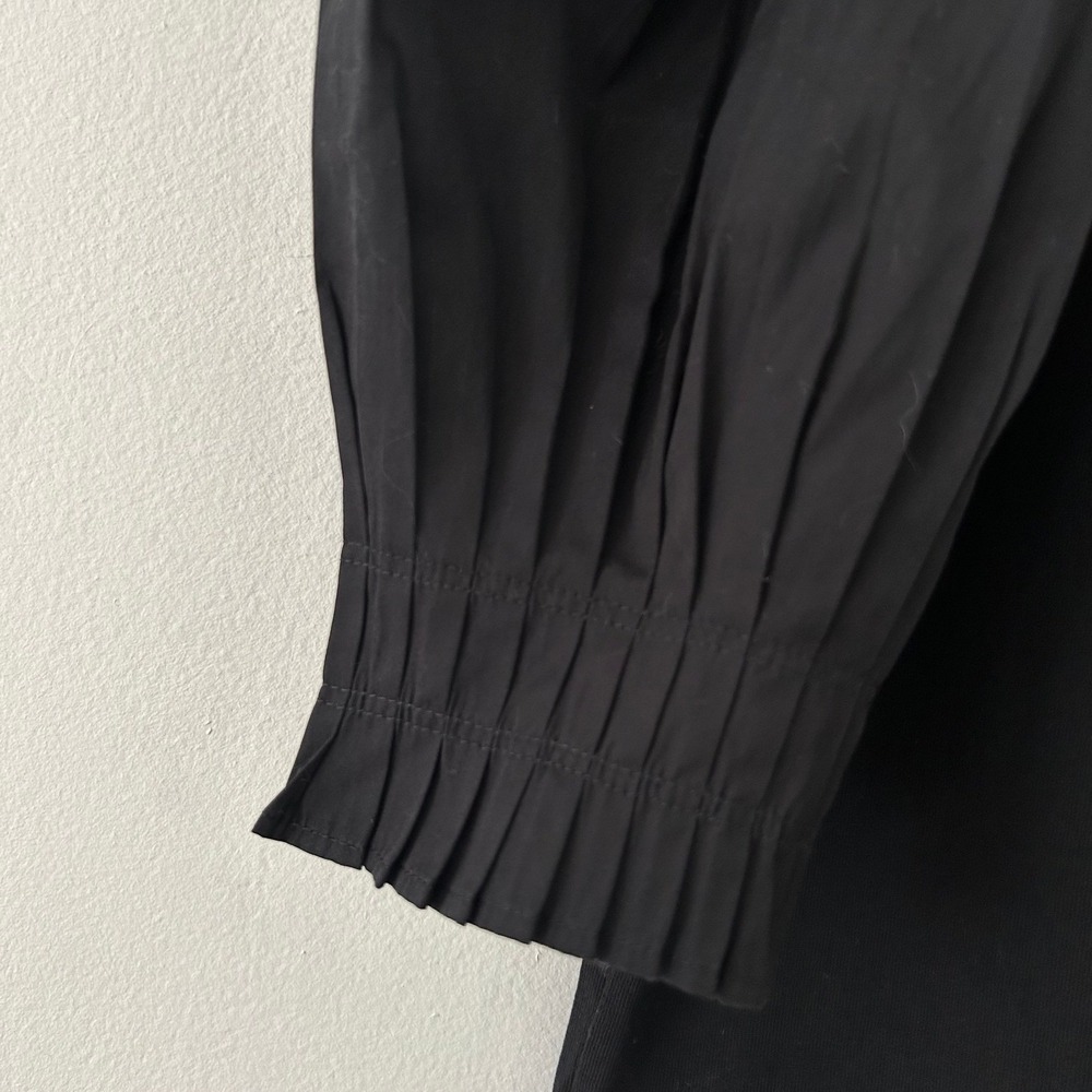 Madewell Women's Black Puff Sleeve Crewneck Knit Top Size S Small New - Picture 5 of 9